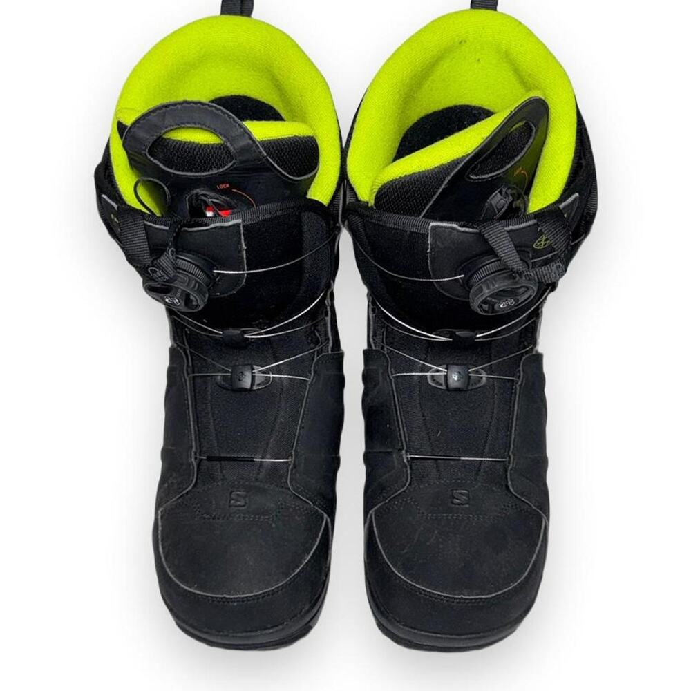 Salomon Faction BOA Snowboard Boots - Men's Size 10 (Black/Neon)